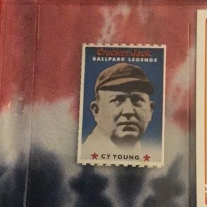 VINTAGE CY YOUNG baseball card, cracker Jack, Small collectible, 2005
